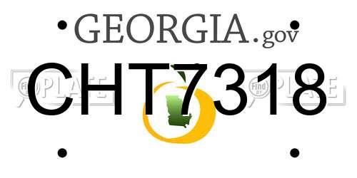 CHT7318 Georgia License Plate