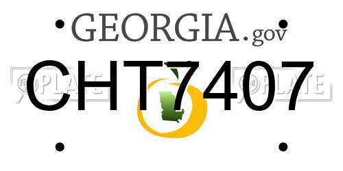 CHT7407 Georgia License Plate