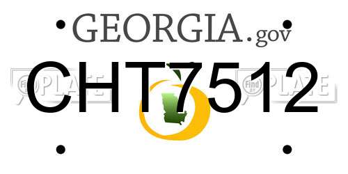 CHT7512 Georgia License Plate