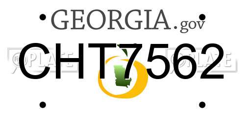 CHT7562 Georgia License Plate