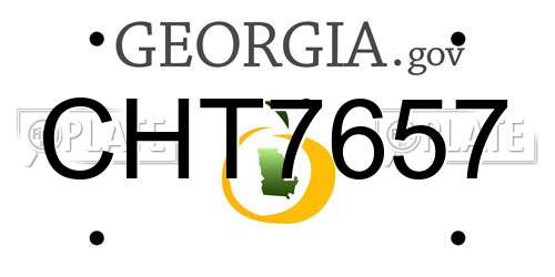 CHT7657 Georgia License Plate