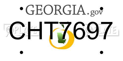 CHT7697 Georgia License Plate