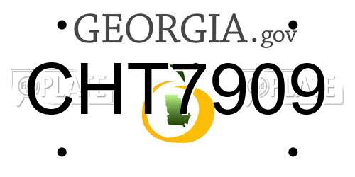 CHT7909 Georgia License Plate