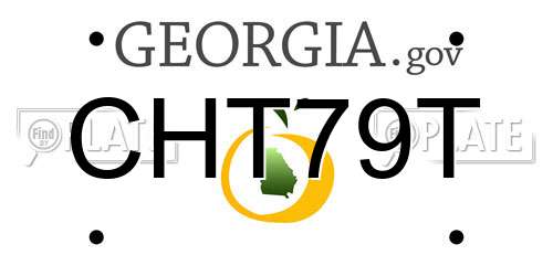 CHT79T Georgia License Plate