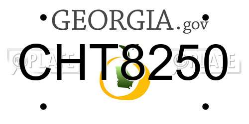 CHT8250 Georgia License Plate