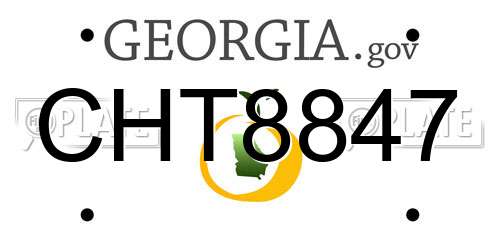 CHT8847 Georgia License Plate