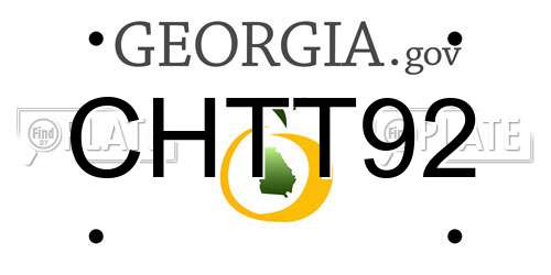 CHTT92 Georgia License Plate