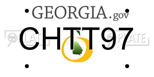 CHTT97 Georgia License Plate