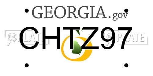 CHTZ97 Georgia License Plate
