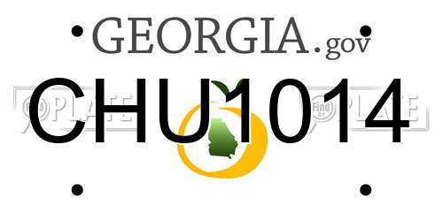 CHU1014 Georgia License Plate