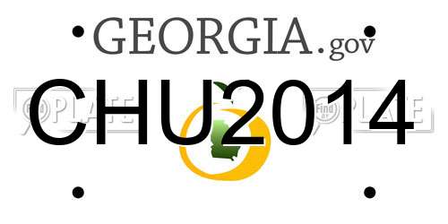 CHU2014 Georgia License Plate