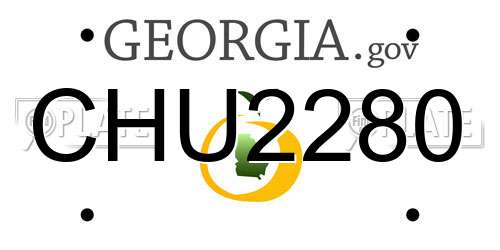CHU2280 Georgia License Plate