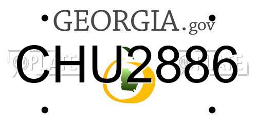 CHU2886 Georgia License Plate