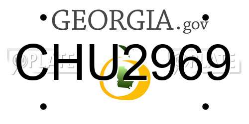 CHU2969 Georgia License Plate