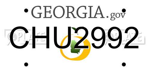 CHU2992 Georgia License Plate