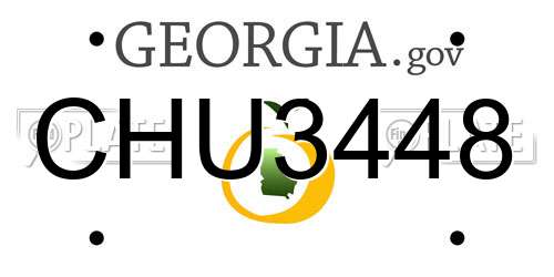 CHU3448 Georgia License Plate