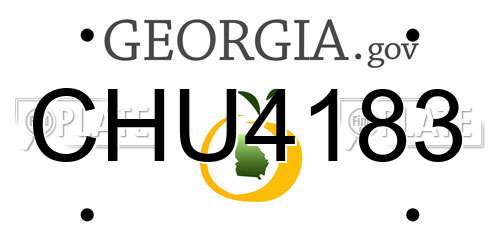 CHU4183 Georgia License Plate
