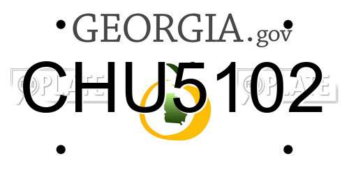 CHU5102 Georgia License Plate