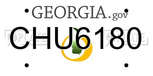 CHU6180 Georgia License Plate