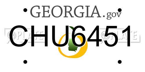 CHU6451 Georgia License Plate
