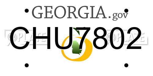 CHU7802 Georgia License Plate