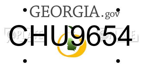 CHU9654 Georgia License Plate