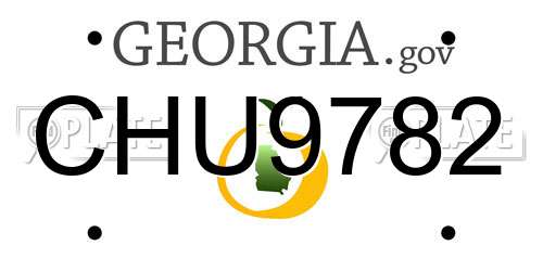 CHU9782 Georgia License Plate