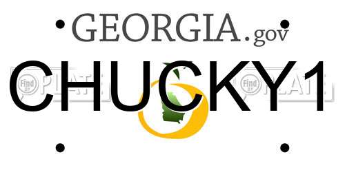 CHUCKY1 Georgia License Plate