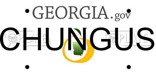 CHUNGUS Georgia License Plate