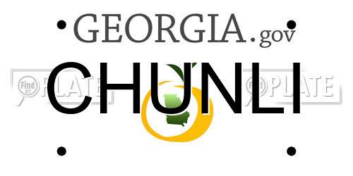 CHUNLI Georgia License Plate
