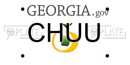 CHUU Georgia License Plate