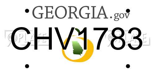 CHV1783 Georgia License Plate