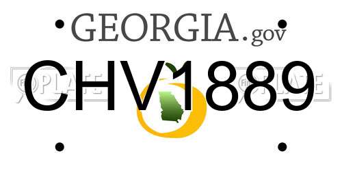 CHV1889 Georgia License Plate