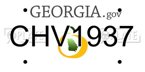 CHV1937 Georgia License Plate