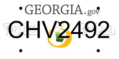 CHV2492 Georgia License Plate