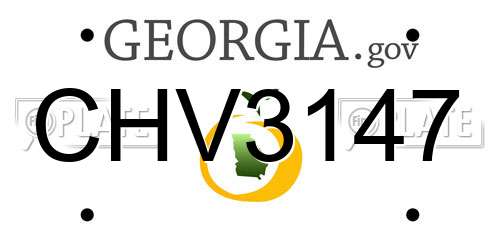 CHV3147 Georgia License Plate