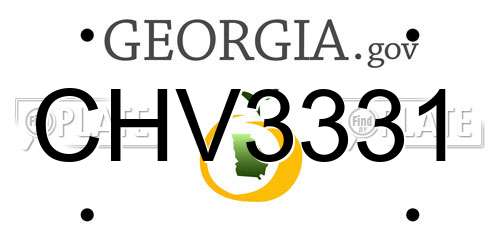 CHV3331 Georgia License Plate