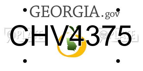 CHV4375 Georgia License Plate