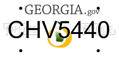 CHV5440 Georgia License Plate