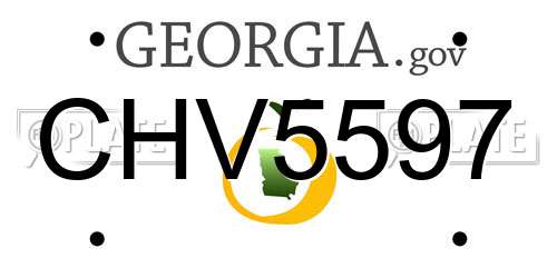 CHV5597 Georgia License Plate