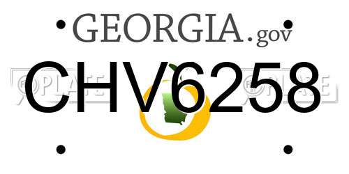 CHV6258 Georgia License Plate