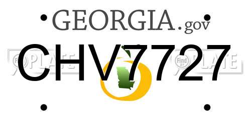 CHV7727 Georgia License Plate