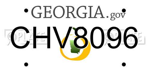 CHV8096 Georgia License Plate