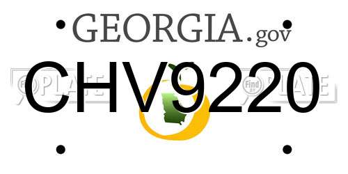 CHV9220 Georgia License Plate