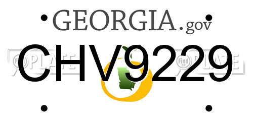 CHV9229 Georgia License Plate