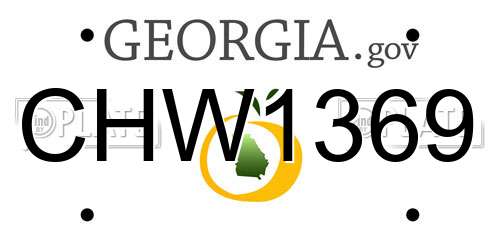 CHW1369 Georgia License Plate