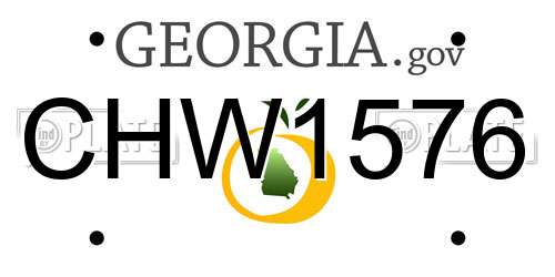 CHW1576 Georgia License Plate