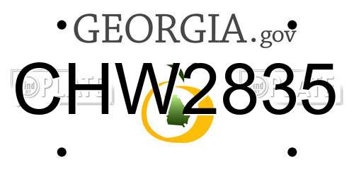 CHW2835 Georgia License Plate
