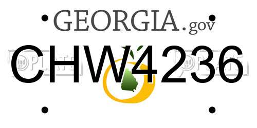 CHW4236 Georgia License Plate