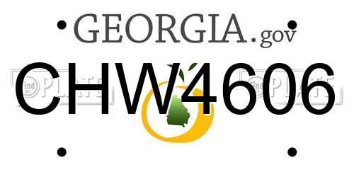 CHW4606 Georgia License Plate